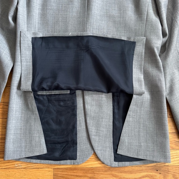 J.Crew Thompson Wool Blazer Solid Gray Sports Coat Mens Size 40L Long - Picture 10 of 16